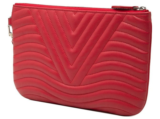 Clutch Louis Vuitton New Wave Pochette Zip Clutch Bag Rosso - vista 2