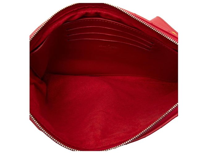 Clutch Louis Vuitton New Wave Pochette Zip Clutch Bag Rosso - vista 4