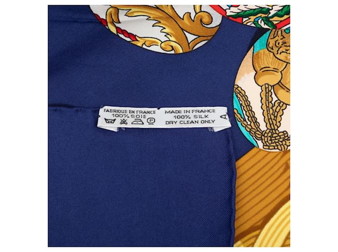 Hermès Hermes Carre 90 Couvee d’Hermes Egg Scarf Multicolore Blu navy - vista 8