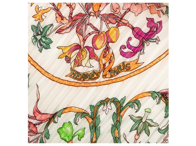 Sciarpa Hermès Carré Plissé PIERRES D' ORIENT ET OCCIDENT Multicolore Verde - vista 3