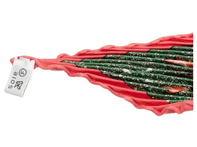 Sciarpa Hermès Carré Plissé PIERRES D' ORIENT ET OCCIDENT Multicolore Verde - vista 6