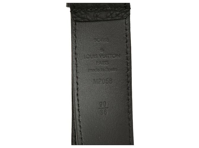 Cintura Monogram Taurillon Signature Louis Vuitton Nero - vista 6