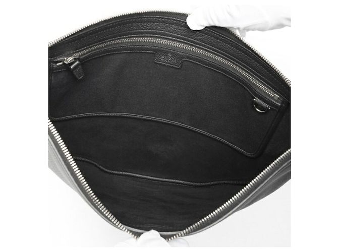 Borsa a tracolla in pelle nera Gucci Sherry Line Nero - vista 5