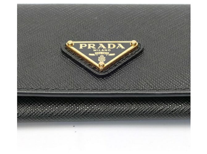 Tarjetero Triangle en Saffiano de Prada Negro - vista 3
