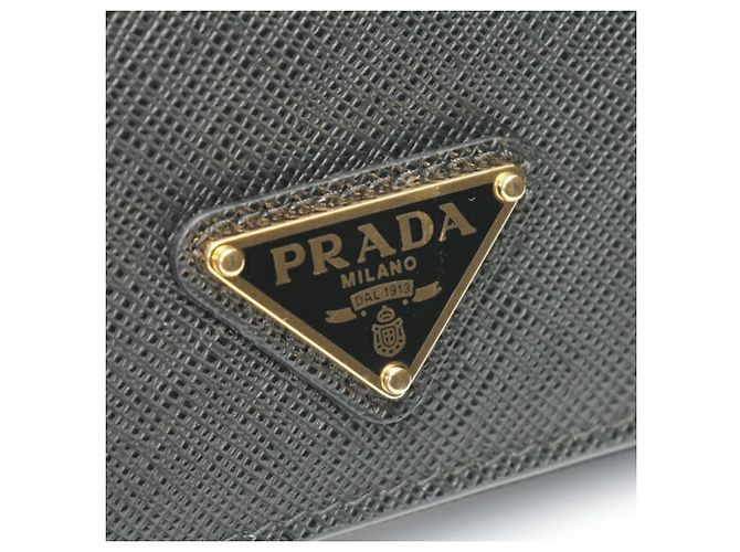 Tarjetero Triangle en Saffiano de Prada Negro - vista 4
