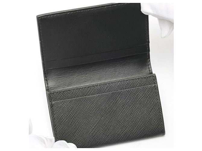 Tarjetero Triangle en Saffiano de Prada Negro - vista 5