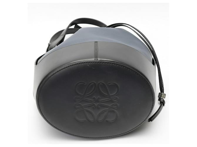 Borsa a Spalla Loewe Balloon Medium Nero Blu - vista 4