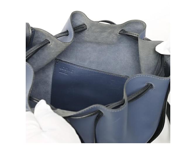 Borsa a Spalla Loewe Balloon Medium Nero Blu - vista 6