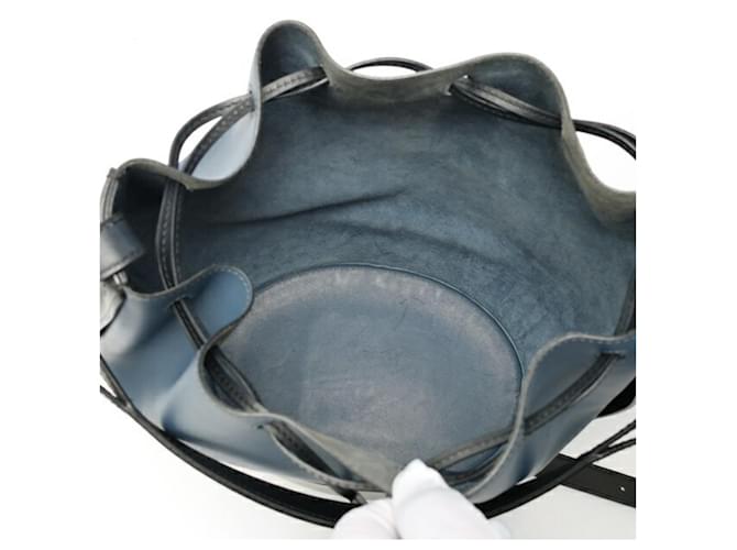 Borsa a Spalla Loewe Balloon Medium Nero Blu - vista 7