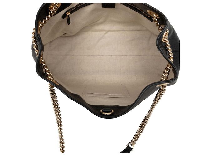 Borsa Tote Soho Chain Interlocking G Gucci Nero - vista 4