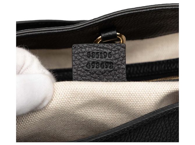 Borsa Tote Soho Chain Interlocking G Gucci Nero - vista 6