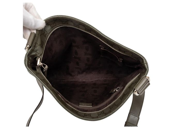 Borsa a tracolla crossbody Gucci GG Imprime Verde oliva - vista 4
