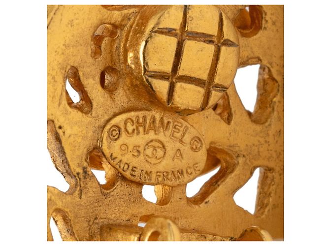 Orecchini a clip Vintage Chanel Coco Mark D'oro - vista 3