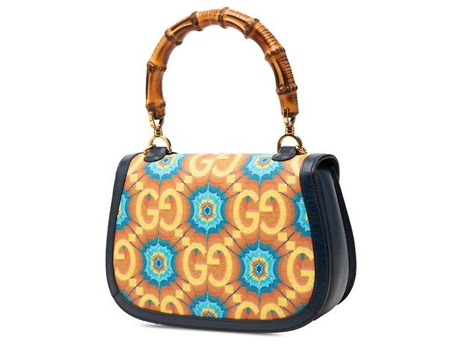 Borsa a mano/Borsa a tracolla Gucci Bamboo 1947 Multicolore Blu navy - vista 2