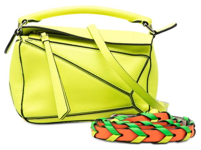 Borsa a mano mini Loewe Anagram Puzzle Borsa a tracolla Verde - vista 7