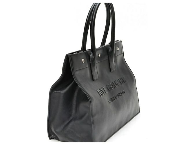 Borsa Tote Piccola Saint Laurent Rive Gauche Nero - vista 2