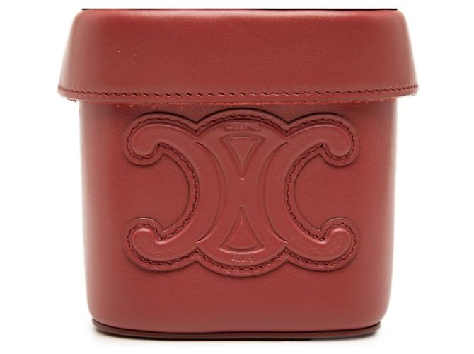 Céline Celine Cuir Triomphe Crossbody Small Box Shoulder Bag Rosa - vista 4