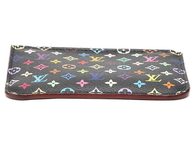 Louis Vuitton Monogram Multicolor Pochette Clé Wallet/Coin Purse Nero Multicolore - vista 3