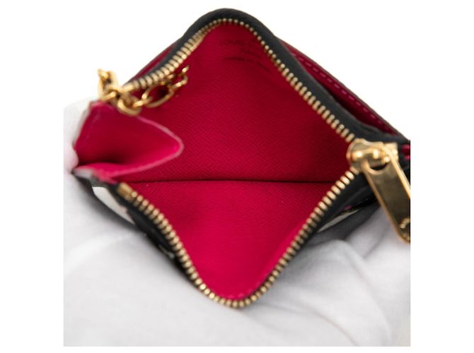 Louis Vuitton Monogram Multicolor Pochette Clé Wallet/Coin Purse Nero Multicolore - vista 4