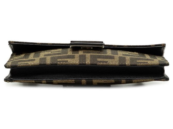 Borsa a tracolla Fendi Zucca Marspio Baguette Marrone Nero - vista 3