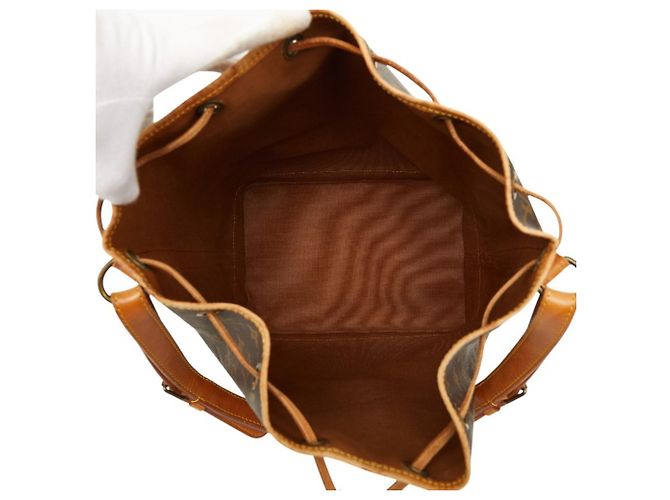 Borsa a Spalla Louis Vuitton Monogram Noe Marrone - vista 11