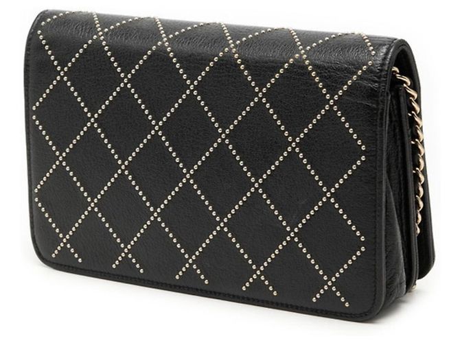 Borsa a Spalla Chanel Coco Mark Studded Chain Wallet Nero - vista 2