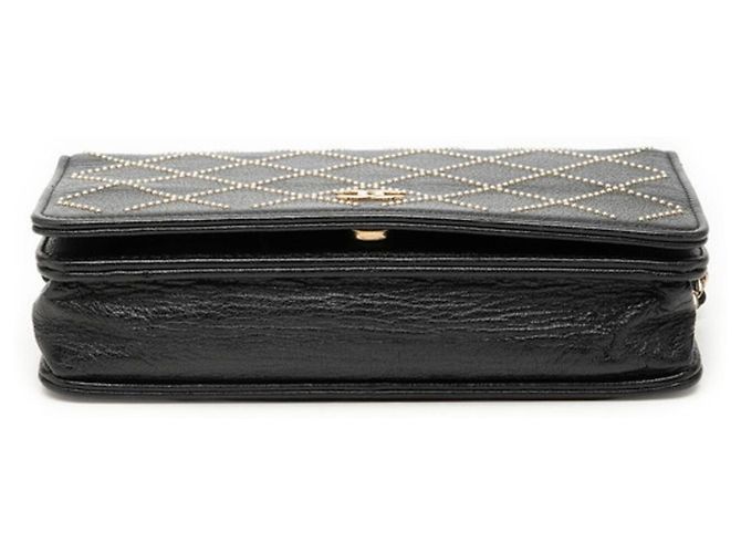 Borsa a Spalla Chanel Coco Mark Studded Chain Wallet Nero - vista 3