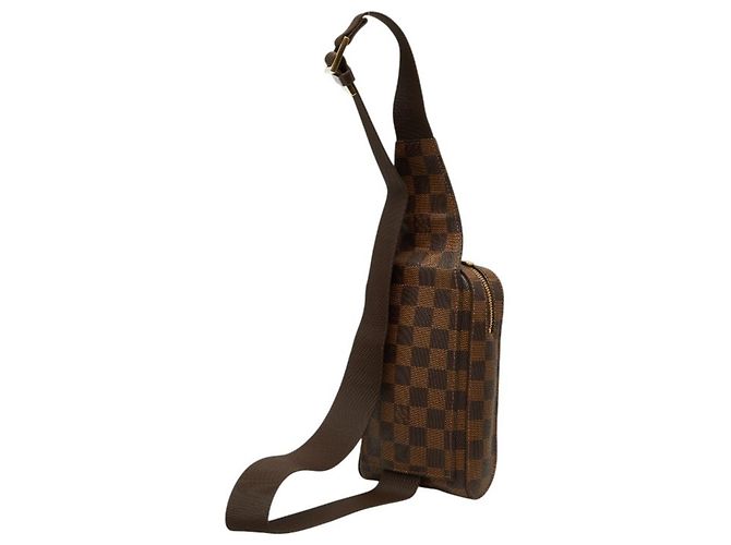Borsa a tracolla Louis Vuitton Damier Geronimos Marrone - vista 2