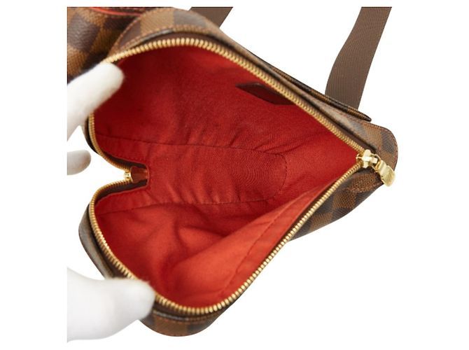 Borsa a tracolla Louis Vuitton Damier Geronimos Marrone - vista 6