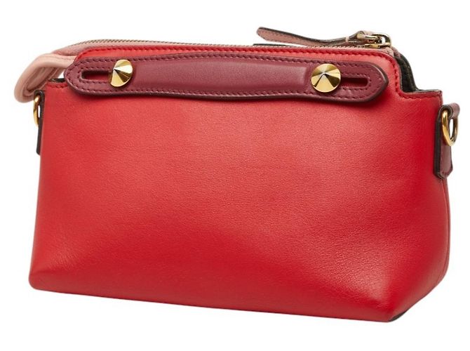 Mini borsa a mano Fendi By The Way Rosa Rosso - vista 2