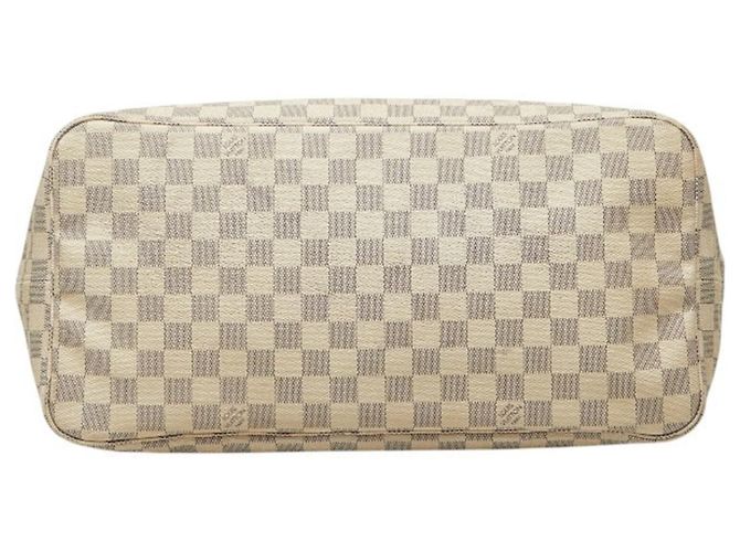 Borsa a tracolla Louis Vuitton Damier Azur Neverfull GM Marrone Bianco - vista 3