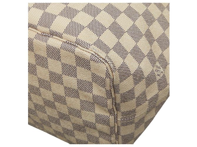 Borsa a tracolla Louis Vuitton Damier Azur Neverfull GM Marrone Bianco - vista 6