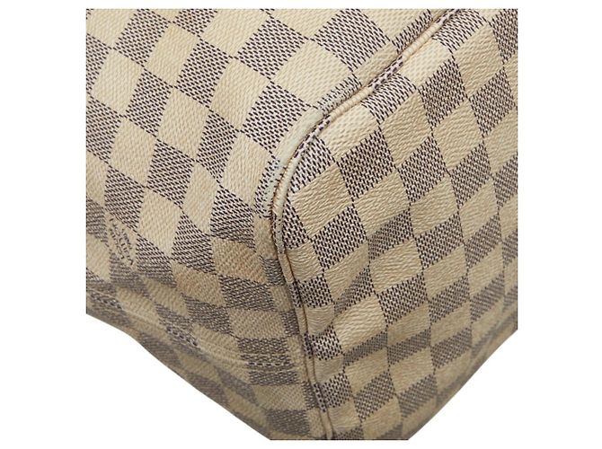 Borsa a tracolla Louis Vuitton Damier Azur Neverfull GM Marrone Bianco - vista 7