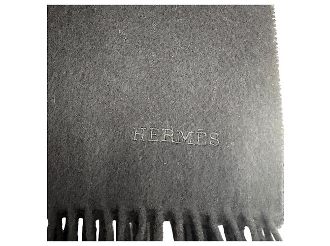 Hermès HERMES Kaschmirwollstola schwarz - Ansicht 6