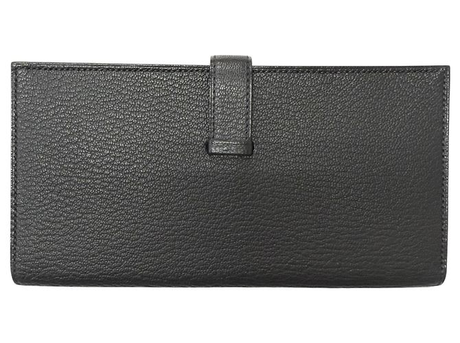 Hermès HERMES Bearn Soufflé Long Wallet Black - view 3