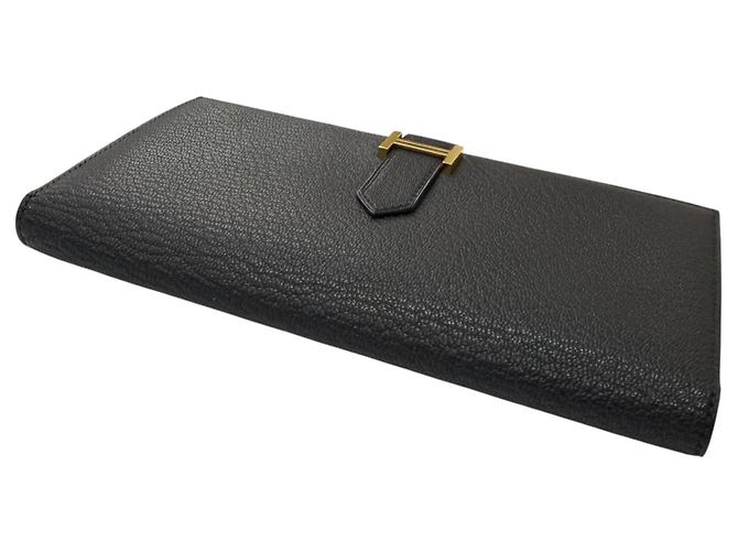 Hermès HERMES Bearn Soufflé Long Wallet Black - view 4