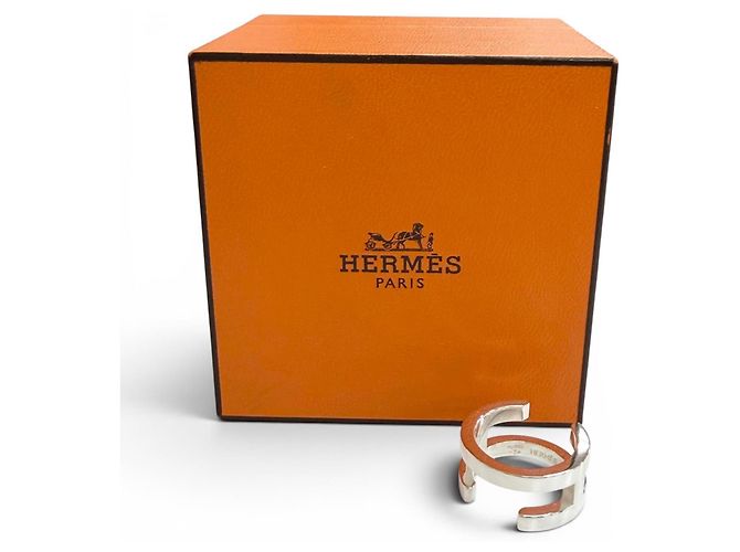 Ring Anillo Hermès Silver Band Plata - vista 2