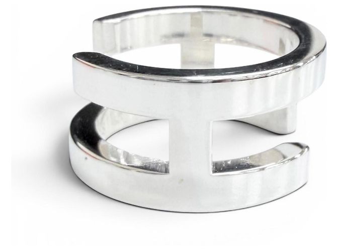 Ring Anillo Hermès Silver Band Plata - vista 4