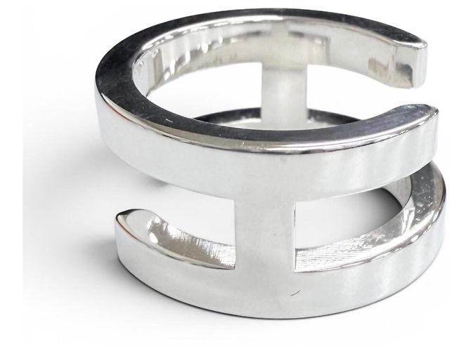 Ring Anillo Hermès Silver Band Plata - vista 5