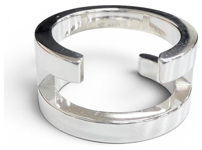 Ring Anillo Hermès Silver Band Plata - vista 6