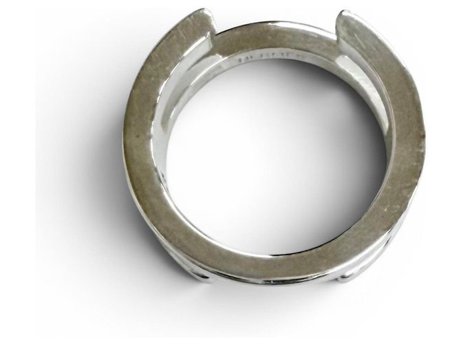 Ring Anillo Hermès Silver Band Plata - vista 7