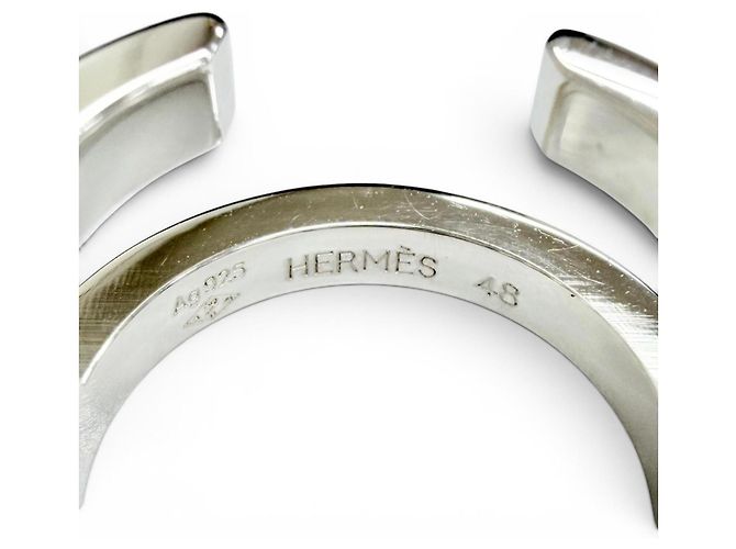 Ring Anillo Hermès Silver Band Plata - vista 8