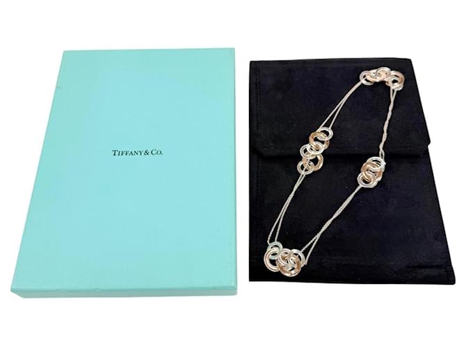 Collana lunga Tiffany & Co. 1837 Interlocking Multi Circle Argento D'oro - vista 2