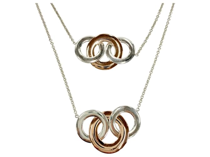 Collana lunga Tiffany & Co. 1837 Interlocking Multi Circle Argento D'oro - vista 4
