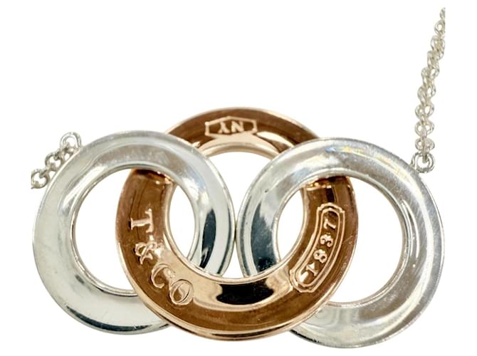 Collana lunga Tiffany & Co. 1837 Interlocking Multi Circle Argento D'oro - vista 7