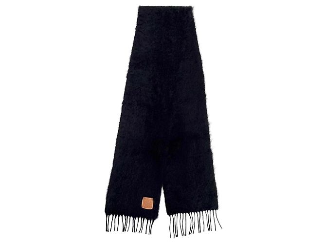Loewe Mohair-Wollstola in Schwarz - Ansicht 3