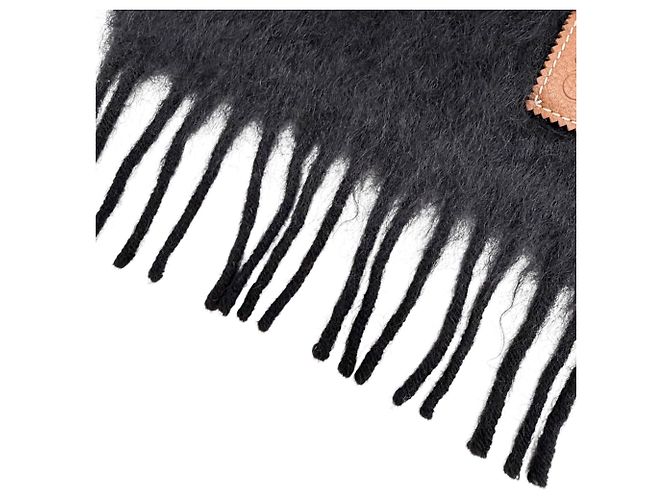 Loewe Mohair-Wollstola in Schwarz - Ansicht 5