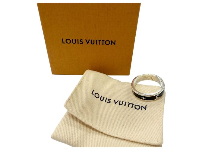 Louis Vuitton M1534L Band Ring Schwarz Silber - Ansicht 2