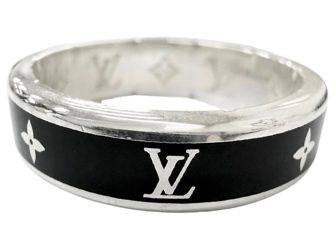 Louis Vuitton M1534L Band Ring Schwarz Silber - Ansicht 3