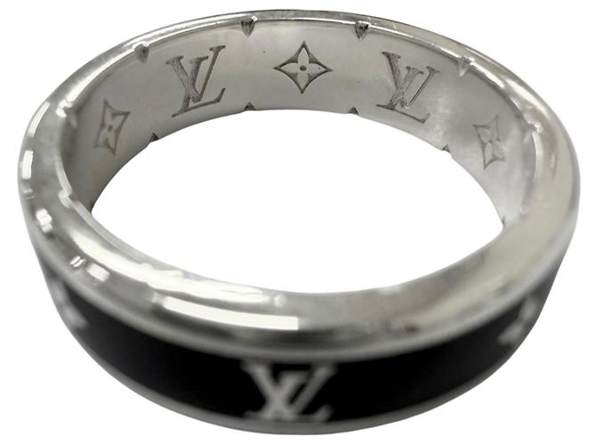 Louis Vuitton M1534L Band Ring Schwarz Silber - Ansicht 5